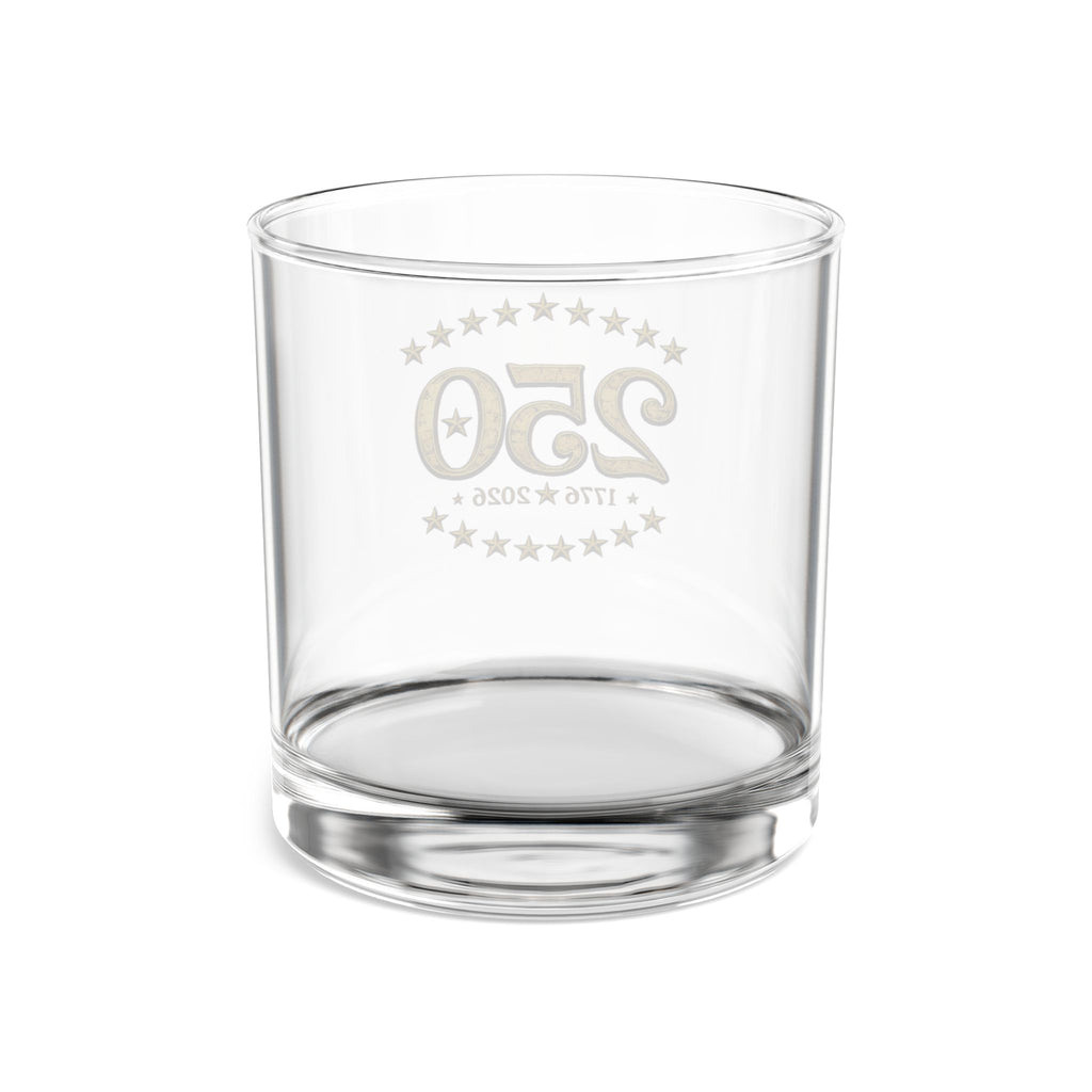 250 Anniversary Rocks Glass – Gold Emblem 10 oz
