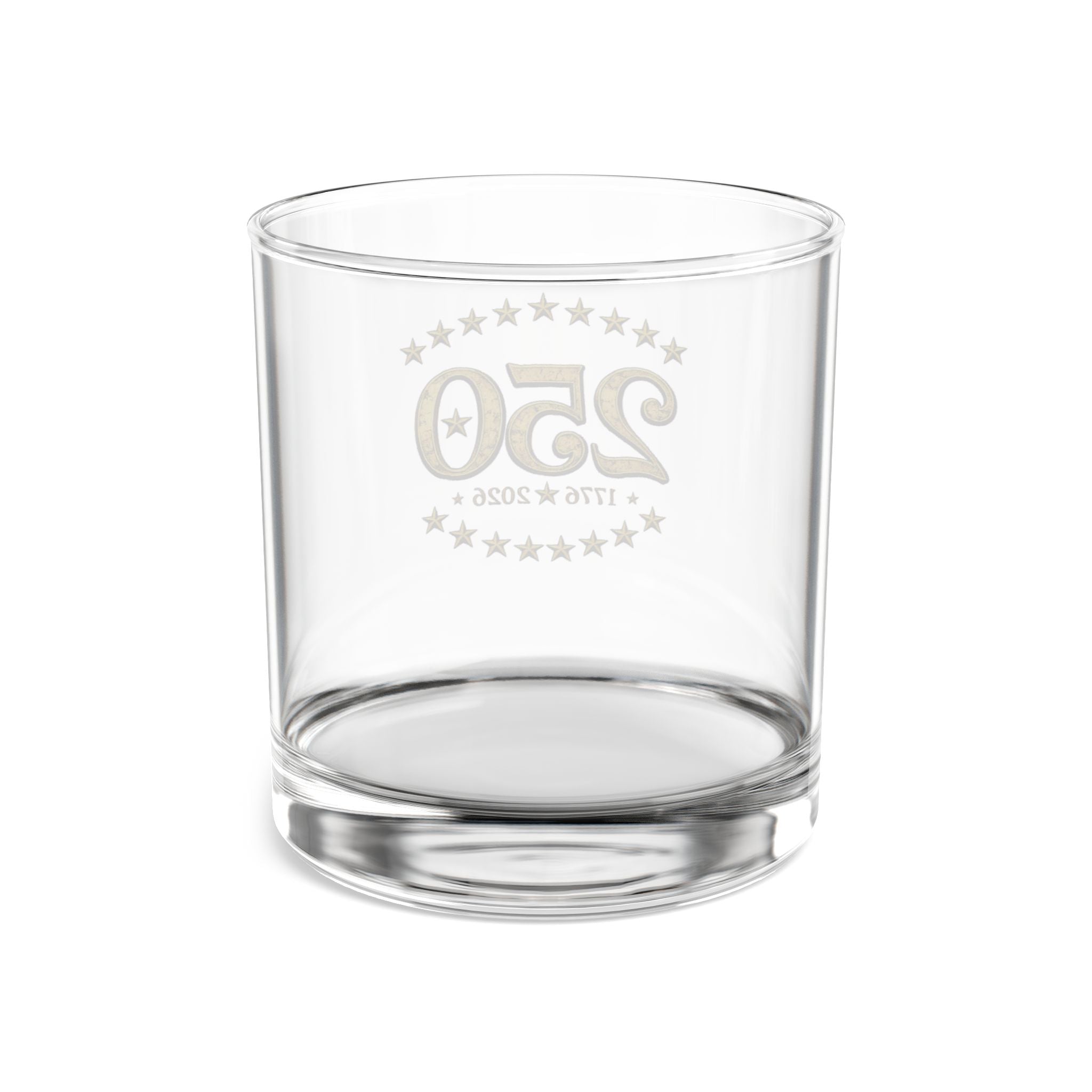 250 Anniversary Rocks Glass – Gold Emblem 10 oz