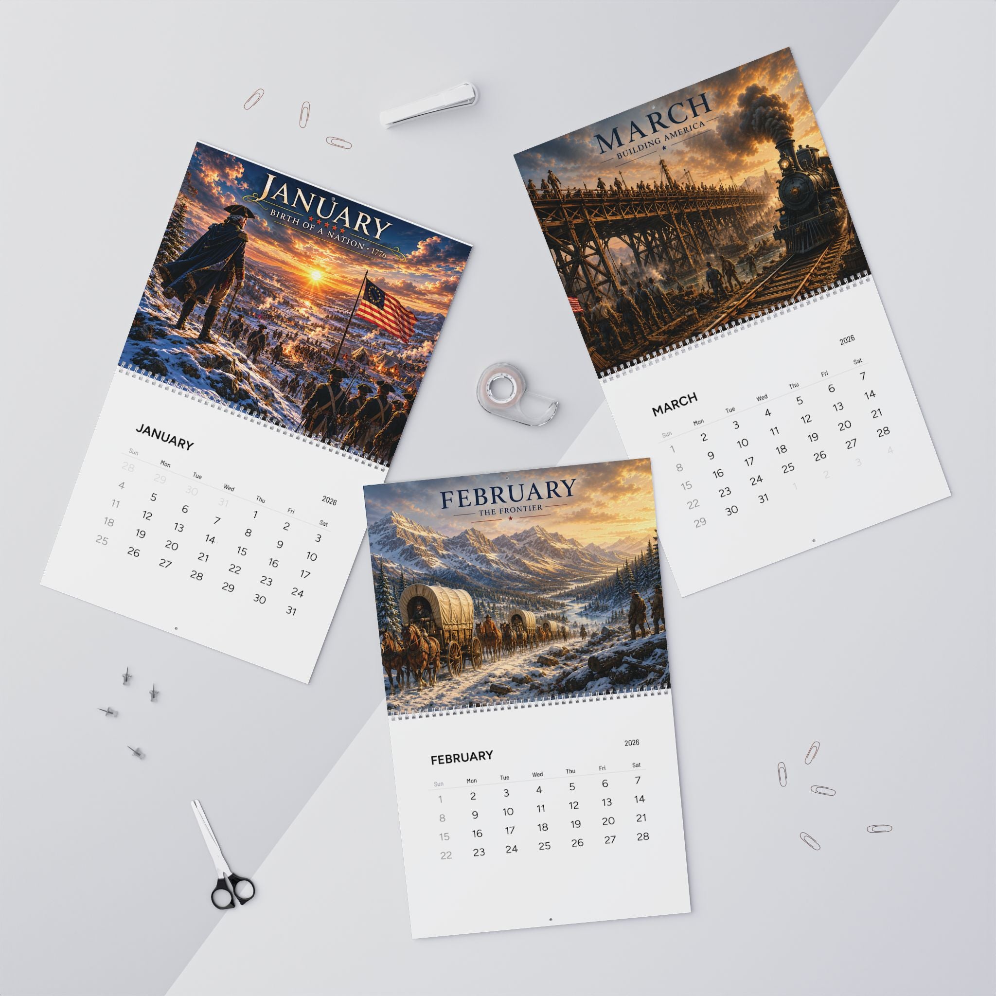Wall Calendar 14" x 11.5" Glossy