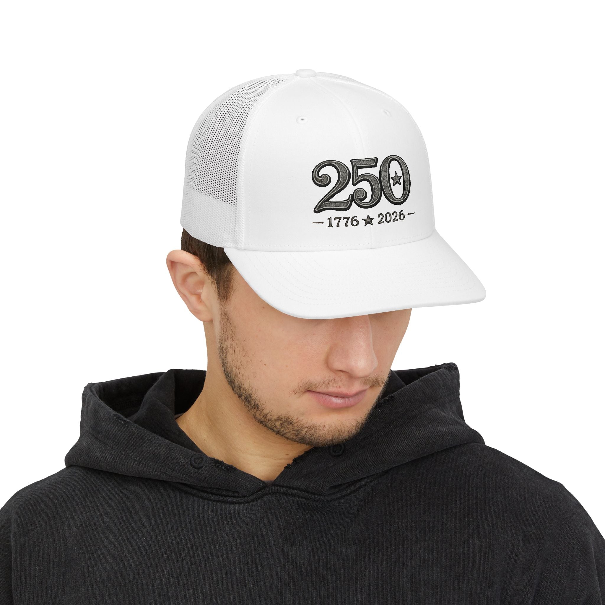 250 Years Trucker Cap — White/Black